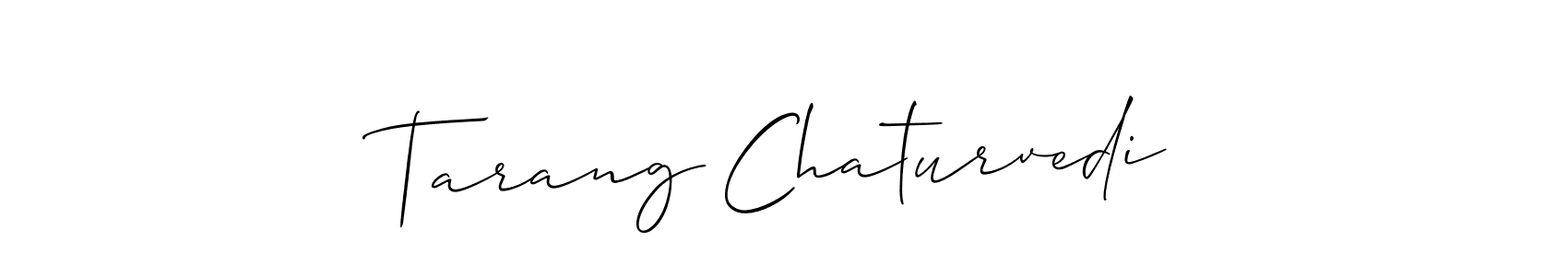 Use a signature maker to create a handwritten signature online. With this signature software, you can design (Allison_Script) your own signature for name Tarang Chaturvedi. Tarang Chaturvedi signature style 2 images and pictures png