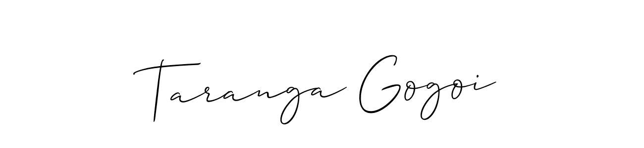 How to Draw Taranga Gogoi signature style? Allison_Script is a latest design signature styles for name Taranga Gogoi. Taranga Gogoi signature style 2 images and pictures png