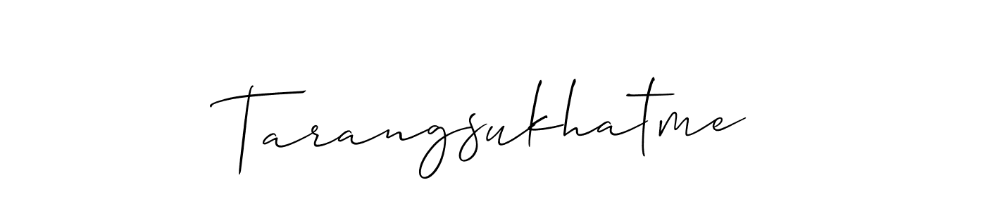 Use a signature maker to create a handwritten signature online. With this signature software, you can design (Allison_Script) your own signature for name Tarangsukhatme. Tarangsukhatme signature style 2 images and pictures png