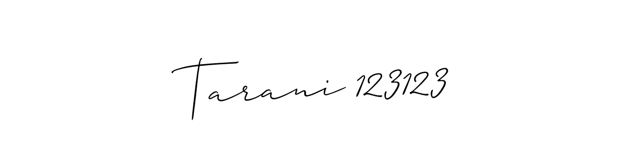 Best and Professional Signature Style for Tarani 123123. Allison_Script Best Signature Style Collection. Tarani 123123 signature style 2 images and pictures png