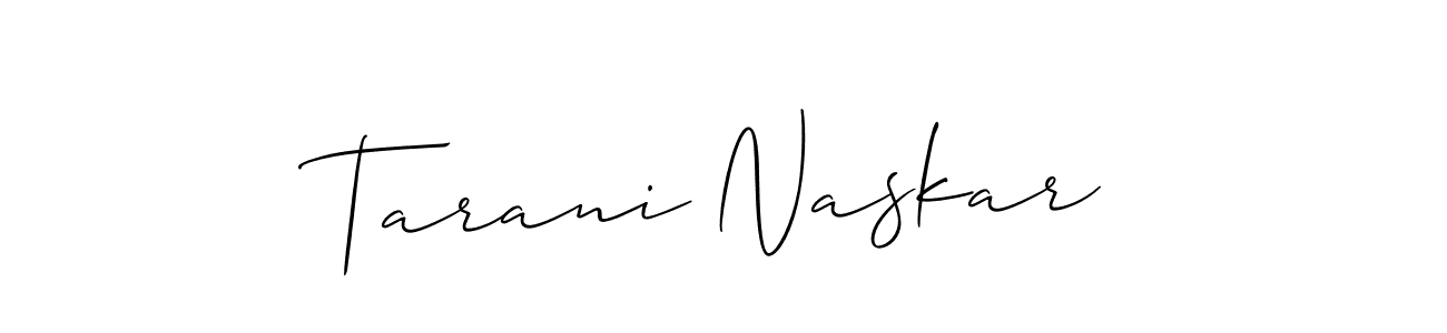 It looks lik you need a new signature style for name Tarani Naskar. Design unique handwritten (Allison_Script) signature with our free signature maker in just a few clicks. Tarani Naskar signature style 2 images and pictures png