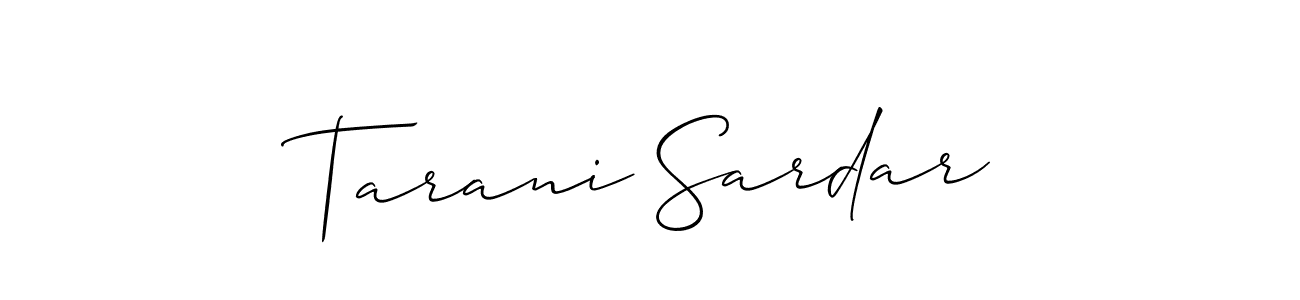 Also we have Tarani Sardar name is the best signature style. Create professional handwritten signature collection using Allison_Script autograph style. Tarani Sardar signature style 2 images and pictures png