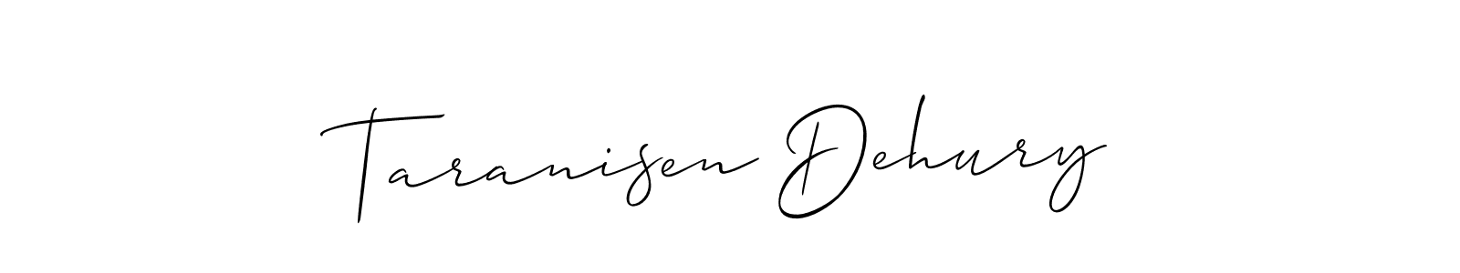 How to Draw Taranisen Dehury signature style? Allison_Script is a latest design signature styles for name Taranisen Dehury. Taranisen Dehury signature style 2 images and pictures png