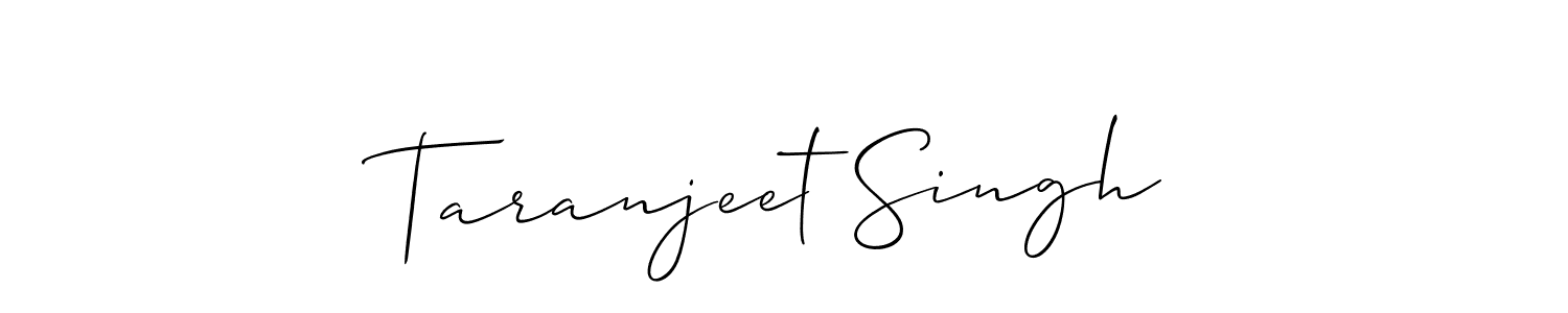 How to make Taranjeet Singh signature? Allison_Script is a professional autograph style. Create handwritten signature for Taranjeet Singh name. Taranjeet Singh signature style 2 images and pictures png