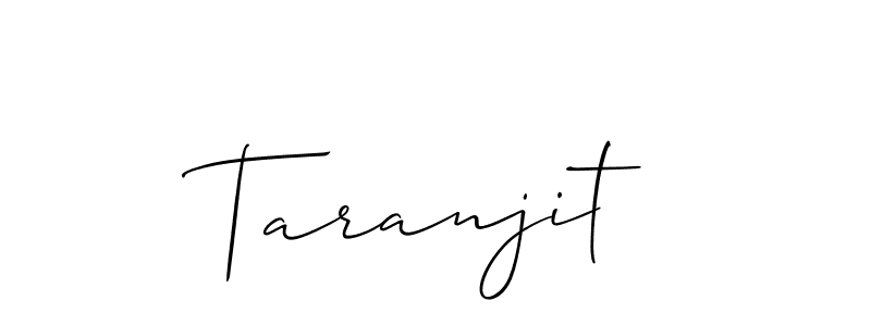 Create a beautiful signature design for name Taranjit. With this signature (Allison_Script) fonts, you can make a handwritten signature for free. Taranjit signature style 2 images and pictures png