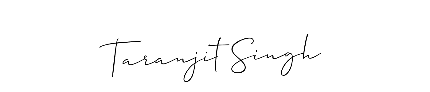 Create a beautiful signature design for name Taranjit Singh. With this signature (Allison_Script) fonts, you can make a handwritten signature for free. Taranjit Singh signature style 2 images and pictures png