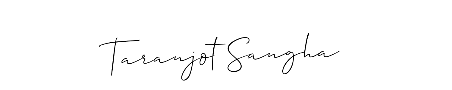 Also You can easily find your signature by using the search form. We will create Taranjot Sangha name handwritten signature images for you free of cost using Allison_Script sign style. Taranjot Sangha signature style 2 images and pictures png