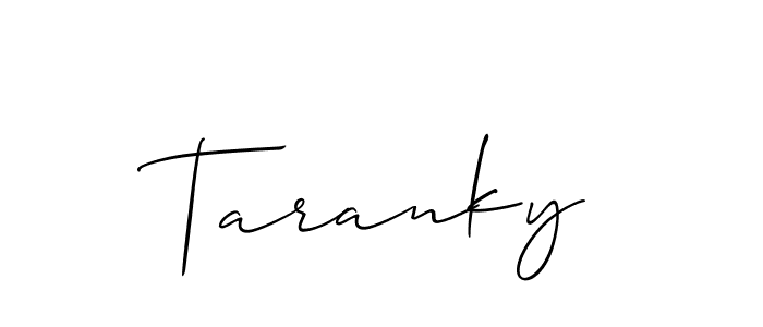if you are searching for the best signature style for your name Taranky. so please give up your signature search. here we have designed multiple signature styles  using Allison_Script. Taranky signature style 2 images and pictures png