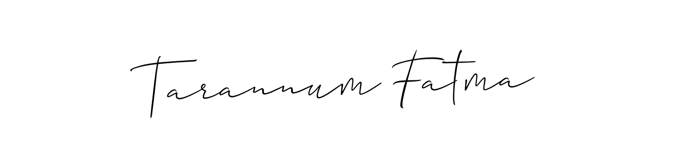Make a beautiful signature design for name Tarannum Fatma. With this signature (Allison_Script) style, you can create a handwritten signature for free. Tarannum Fatma signature style 2 images and pictures png