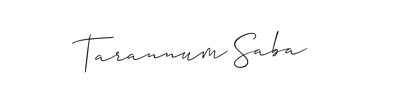 You should practise on your own different ways (Allison_Script) to write your name (Tarannum Saba) in signature. don't let someone else do it for you. Tarannum Saba signature style 2 images and pictures png