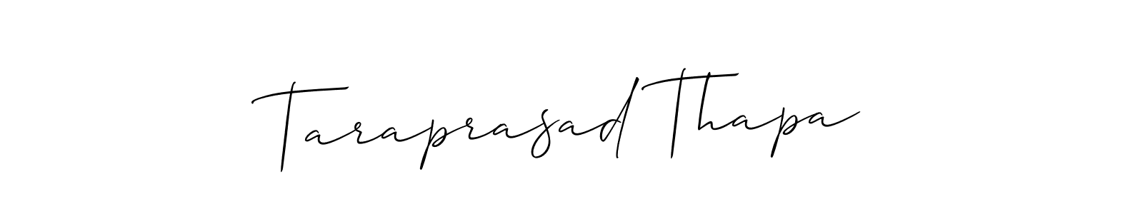 How to make Taraprasad Thapa signature? Allison_Script is a professional autograph style. Create handwritten signature for Taraprasad Thapa name. Taraprasad Thapa signature style 2 images and pictures png