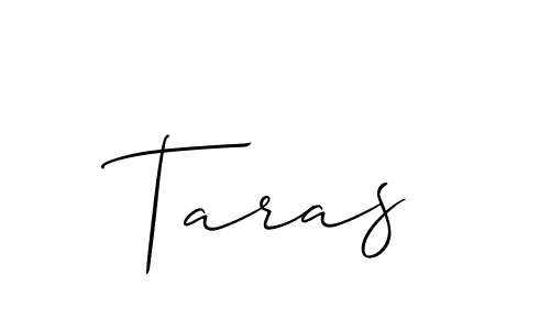 Make a beautiful signature design for name Taras. With this signature (Allison_Script) style, you can create a handwritten signature for free. Taras signature style 2 images and pictures png