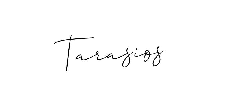 Design your own signature with our free online signature maker. With this signature software, you can create a handwritten (Allison_Script) signature for name Tarasios. Tarasios signature style 2 images and pictures png