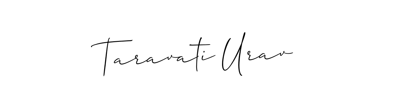 How to Draw Taravati Urav signature style? Allison_Script is a latest design signature styles for name Taravati Urav. Taravati Urav signature style 2 images and pictures png