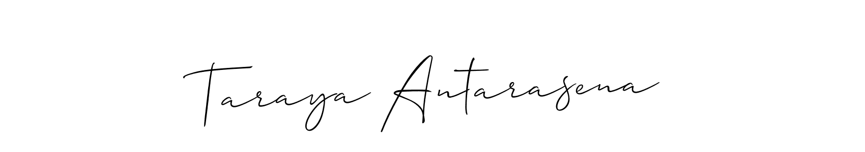 How to make Taraya Antarasena signature? Allison_Script is a professional autograph style. Create handwritten signature for Taraya Antarasena name. Taraya Antarasena signature style 2 images and pictures png