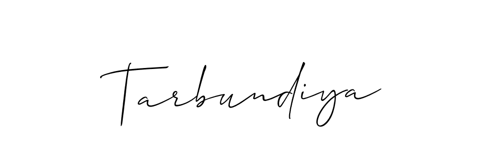 It looks lik you need a new signature style for name Tarbundiya. Design unique handwritten (Allison_Script) signature with our free signature maker in just a few clicks. Tarbundiya signature style 2 images and pictures png