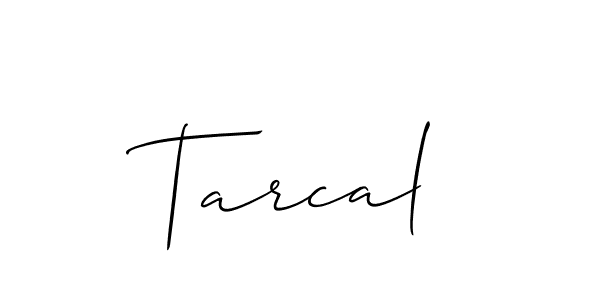 Use a signature maker to create a handwritten signature online. With this signature software, you can design (Allison_Script) your own signature for name Tarcal. Tarcal signature style 2 images and pictures png