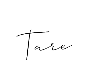 Make a beautiful signature design for name Tare. With this signature (Allison_Script) style, you can create a handwritten signature for free. Tare signature style 2 images and pictures png