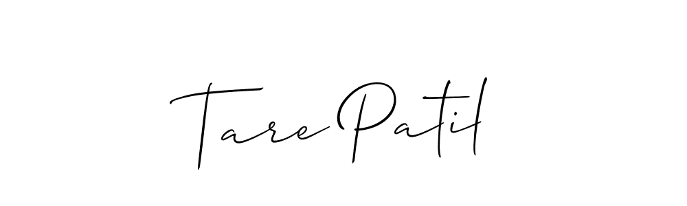 Create a beautiful signature design for name Tare Patil. With this signature (Allison_Script) fonts, you can make a handwritten signature for free. Tare Patil signature style 2 images and pictures png