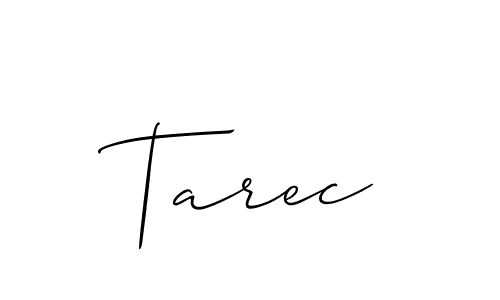 The best way (Allison_Script) to make a short signature is to pick only two or three words in your name. The name Tarec include a total of six letters. For converting this name. Tarec signature style 2 images and pictures png