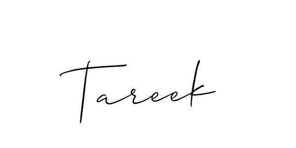 How to make Tareek name signature. Use Allison_Script style for creating short signs online. This is the latest handwritten sign. Tareek signature style 2 images and pictures png