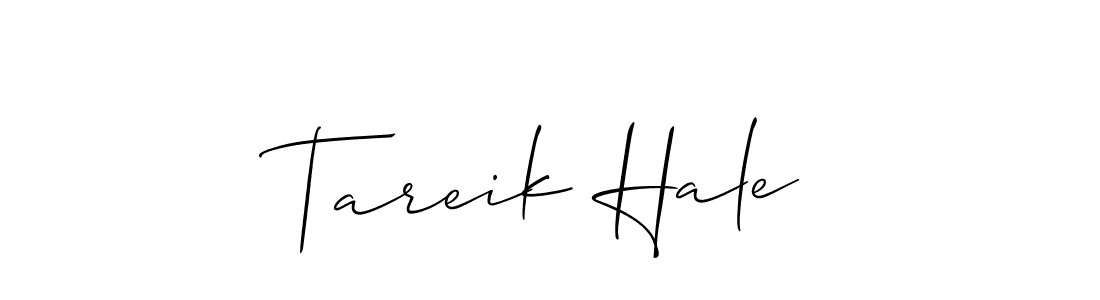 Create a beautiful signature design for name Tareik Hale. With this signature (Allison_Script) fonts, you can make a handwritten signature for free. Tareik Hale signature style 2 images and pictures png