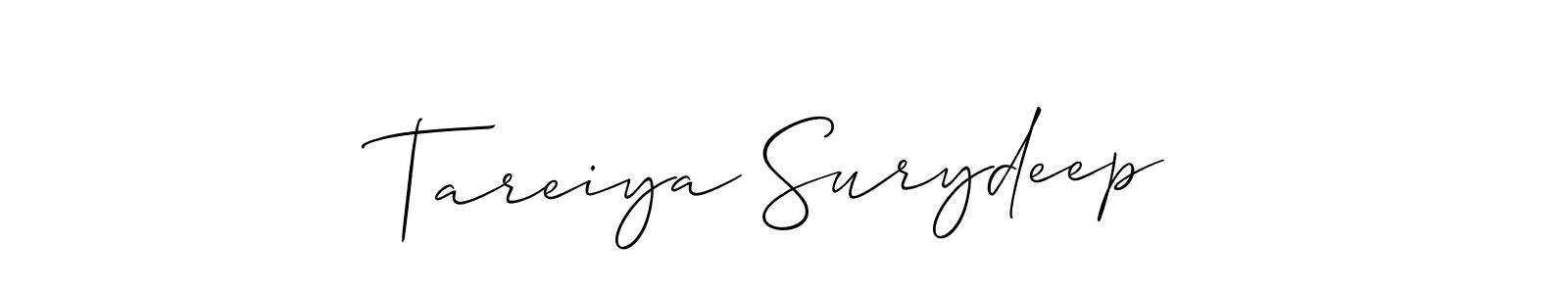 if you are searching for the best signature style for your name Tareiya Surydeep. so please give up your signature search. here we have designed multiple signature styles  using Allison_Script. Tareiya Surydeep signature style 2 images and pictures png