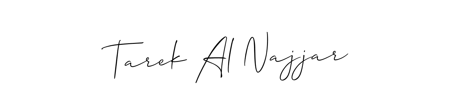 Also we have Tarek Al Najjar name is the best signature style. Create professional handwritten signature collection using Allison_Script autograph style. Tarek Al Najjar signature style 2 images and pictures png