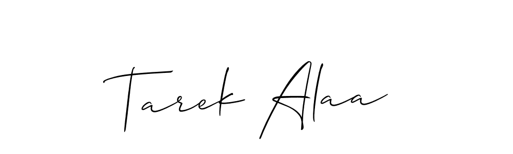 How to make Tarek Alaa signature? Allison_Script is a professional autograph style. Create handwritten signature for Tarek Alaa name. Tarek Alaa signature style 2 images and pictures png