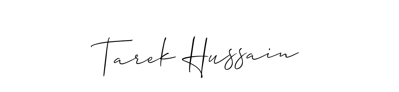 Use a signature maker to create a handwritten signature online. With this signature software, you can design (Allison_Script) your own signature for name Tarek Hussain. Tarek Hussain signature style 2 images and pictures png