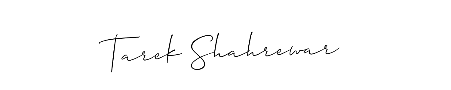 Also we have Tarek Shahrewar name is the best signature style. Create professional handwritten signature collection using Allison_Script autograph style. Tarek Shahrewar signature style 2 images and pictures png