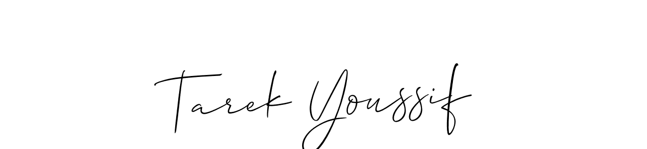 How to make Tarek Youssif signature? Allison_Script is a professional autograph style. Create handwritten signature for Tarek Youssif name. Tarek Youssif signature style 2 images and pictures png