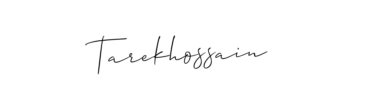 How to Draw Tarekhossain signature style? Allison_Script is a latest design signature styles for name Tarekhossain. Tarekhossain signature style 2 images and pictures png