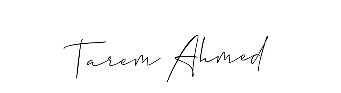 Allison_Script is a professional signature style that is perfect for those who want to add a touch of class to their signature. It is also a great choice for those who want to make their signature more unique. Get Tarem Ahmed name to fancy signature for free. Tarem Ahmed signature style 2 images and pictures png