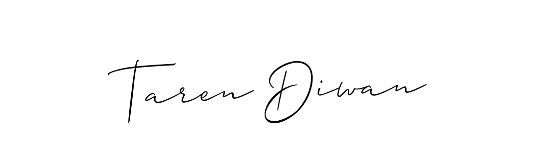 It looks lik you need a new signature style for name Taren Diwan. Design unique handwritten (Allison_Script) signature with our free signature maker in just a few clicks. Taren Diwan signature style 2 images and pictures png
