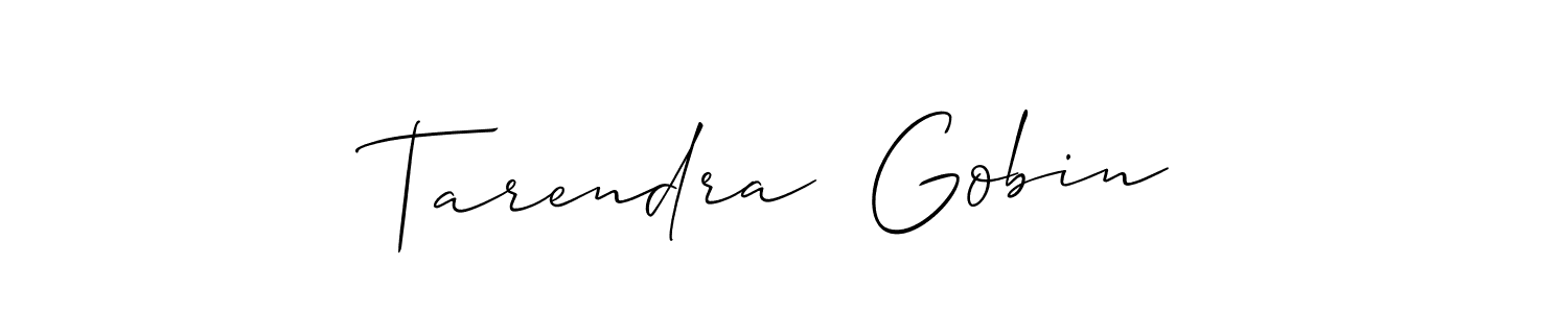 Also we have Tarendra  Gobin name is the best signature style. Create professional handwritten signature collection using Allison_Script autograph style. Tarendra  Gobin signature style 2 images and pictures png