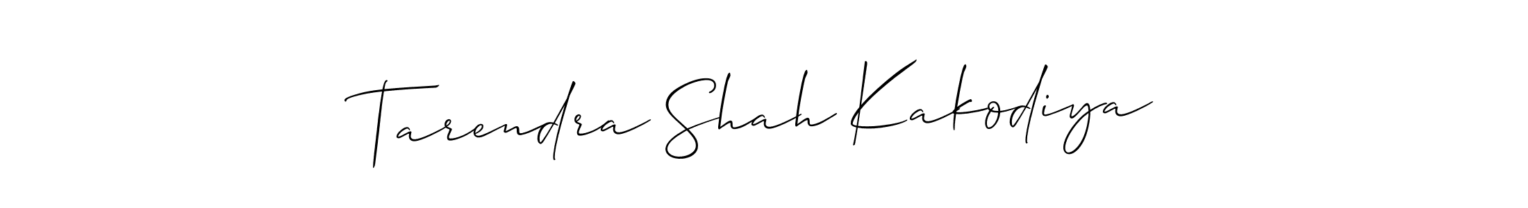 How to make Tarendra Shah Kakodiya signature? Allison_Script is a professional autograph style. Create handwritten signature for Tarendra Shah Kakodiya name. Tarendra Shah Kakodiya signature style 2 images and pictures png