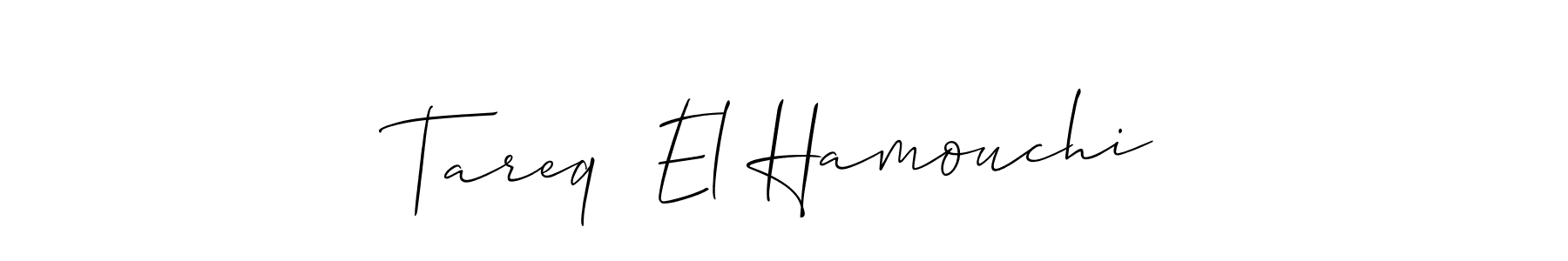 Also You can easily find your signature by using the search form. We will create Tareq  El Hamouchi name handwritten signature images for you free of cost using Allison_Script sign style. Tareq  El Hamouchi signature style 2 images and pictures png