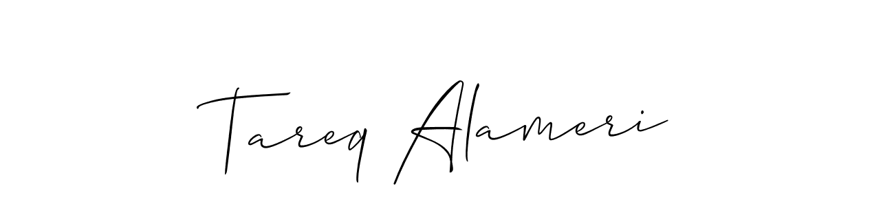 How to Draw Tareq Alameri signature style? Allison_Script is a latest design signature styles for name Tareq Alameri. Tareq Alameri signature style 2 images and pictures png