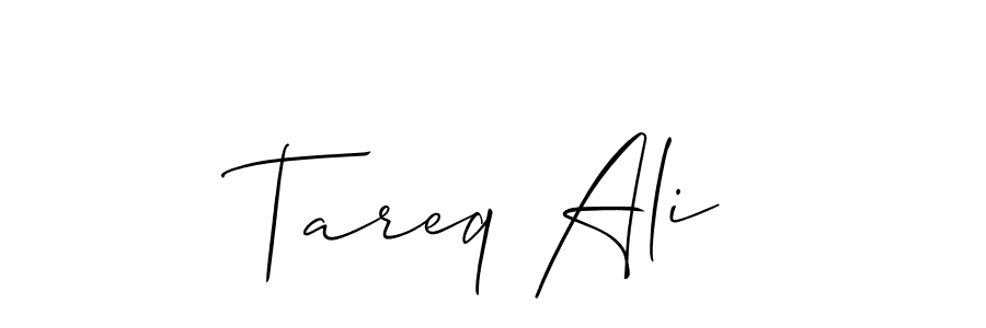 Allison_Script is a professional signature style that is perfect for those who want to add a touch of class to their signature. It is also a great choice for those who want to make their signature more unique. Get Tareq Ali name to fancy signature for free. Tareq Ali signature style 2 images and pictures png