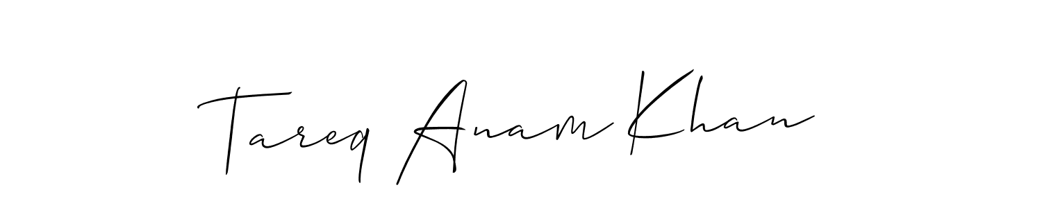 How to make Tareq Anam Khan signature? Allison_Script is a professional autograph style. Create handwritten signature for Tareq Anam Khan name. Tareq Anam Khan signature style 2 images and pictures png