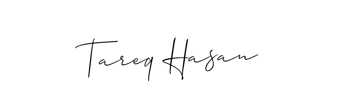Tareq Hasan stylish signature style. Best Handwritten Sign (Allison_Script) for my name. Handwritten Signature Collection Ideas for my name Tareq Hasan. Tareq Hasan signature style 2 images and pictures png