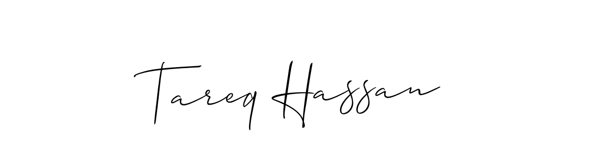 Also we have Tareq Hassan name is the best signature style. Create professional handwritten signature collection using Allison_Script autograph style. Tareq Hassan signature style 2 images and pictures png