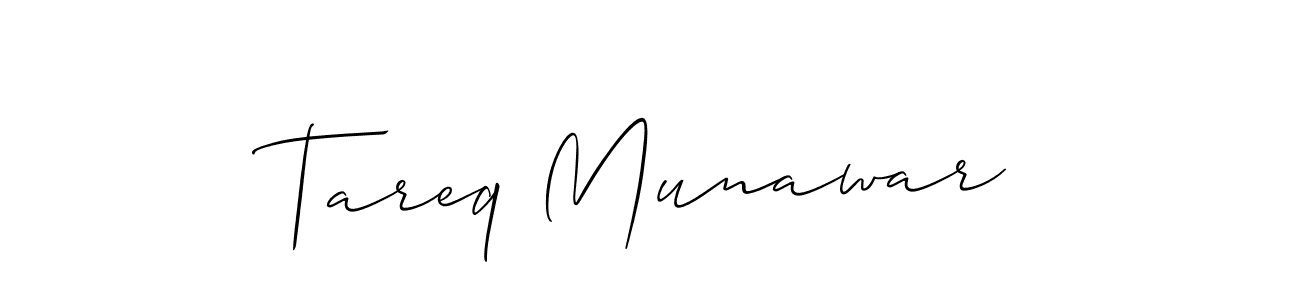 You should practise on your own different ways (Allison_Script) to write your name (Tareq Munawar) in signature. don't let someone else do it for you. Tareq Munawar signature style 2 images and pictures png