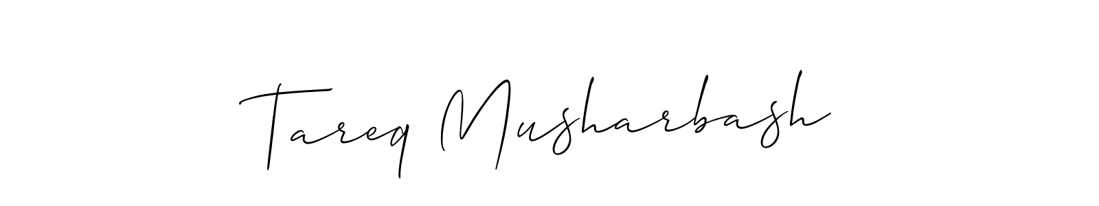 Make a short Tareq Musharbash signature style. Manage your documents anywhere anytime using Allison_Script. Create and add eSignatures, submit forms, share and send files easily. Tareq Musharbash signature style 2 images and pictures png