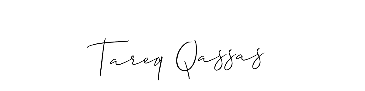 Make a beautiful signature design for name Tareq Qassas. With this signature (Allison_Script) style, you can create a handwritten signature for free. Tareq Qassas signature style 2 images and pictures png