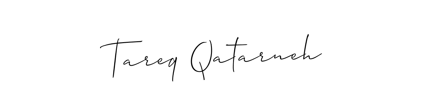 How to Draw Tareq Qatarneh signature style? Allison_Script is a latest design signature styles for name Tareq Qatarneh. Tareq Qatarneh signature style 2 images and pictures png