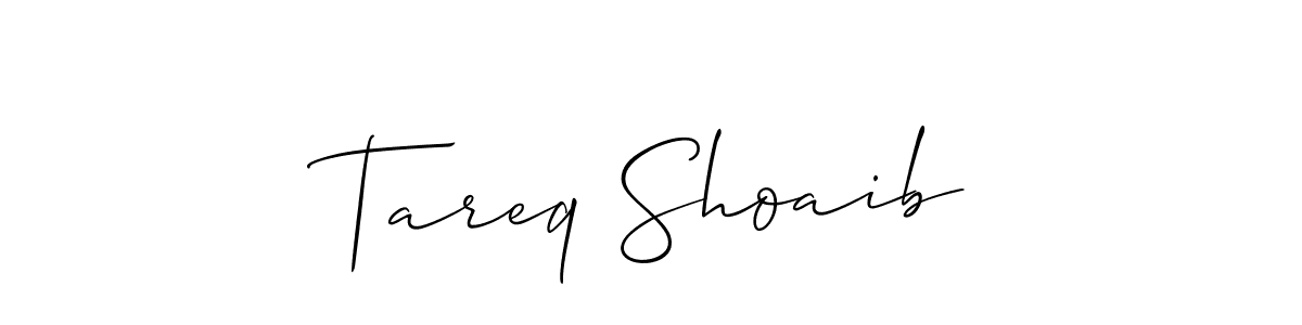 Similarly Allison_Script is the best handwritten signature design. Signature creator online .You can use it as an online autograph creator for name Tareq Shoaib. Tareq Shoaib signature style 2 images and pictures png