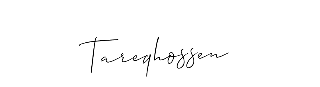 The best way (Allison_Script) to make a short signature is to pick only two or three words in your name. The name Tareqhossen include a total of six letters. For converting this name. Tareqhossen signature style 2 images and pictures png