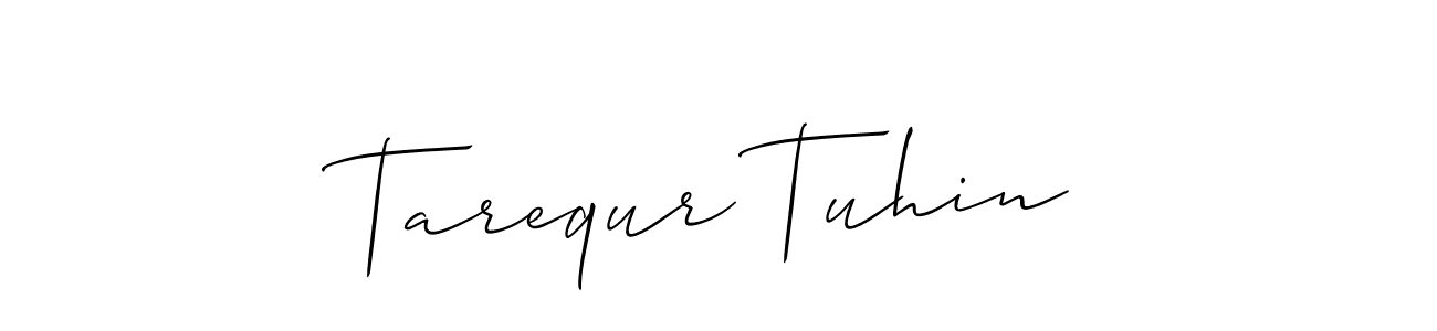 Design your own signature with our free online signature maker. With this signature software, you can create a handwritten (Allison_Script) signature for name Tarequr Tuhin. Tarequr Tuhin signature style 2 images and pictures png